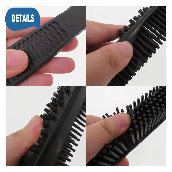 Brosse professionnelle multifonction en caoutchouc pour animaux de compagnie, poils doux, toilettage