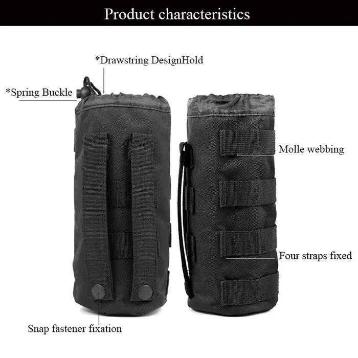 DulWater-Sac de bouteille multifonction avec trou en nylon, extérieur, réglable, proximité, Wstrin,