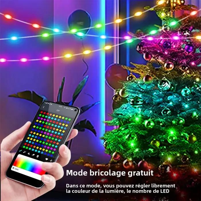 20M 10M 5M LED Festival lumières fée chaîne lumière intelligente Bluetooth adressable rideaux
