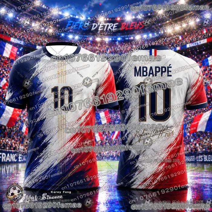 T-shirt de football Mbappé Superstar – Édition Spéciale Commémorative pour Fans – Confort Quotidien – Pour Enfants et Adultes