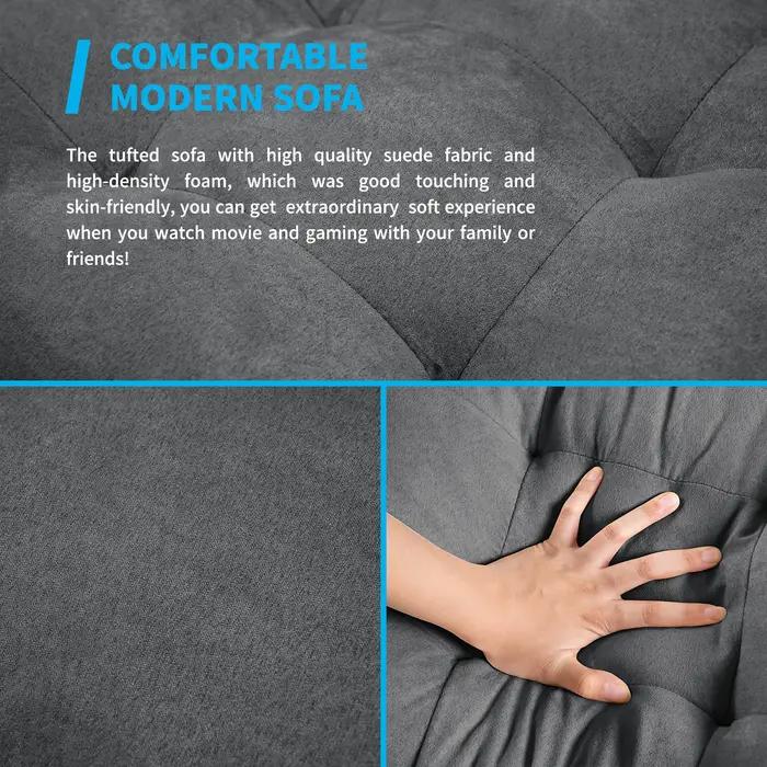 HORGgland-Ensemble de canapé respirant O pour salon, canapé-lit sectionnel, 6 places, 110 po