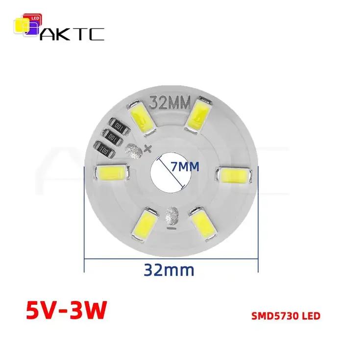 Panneau lumineux LED rond DC 5V 3W