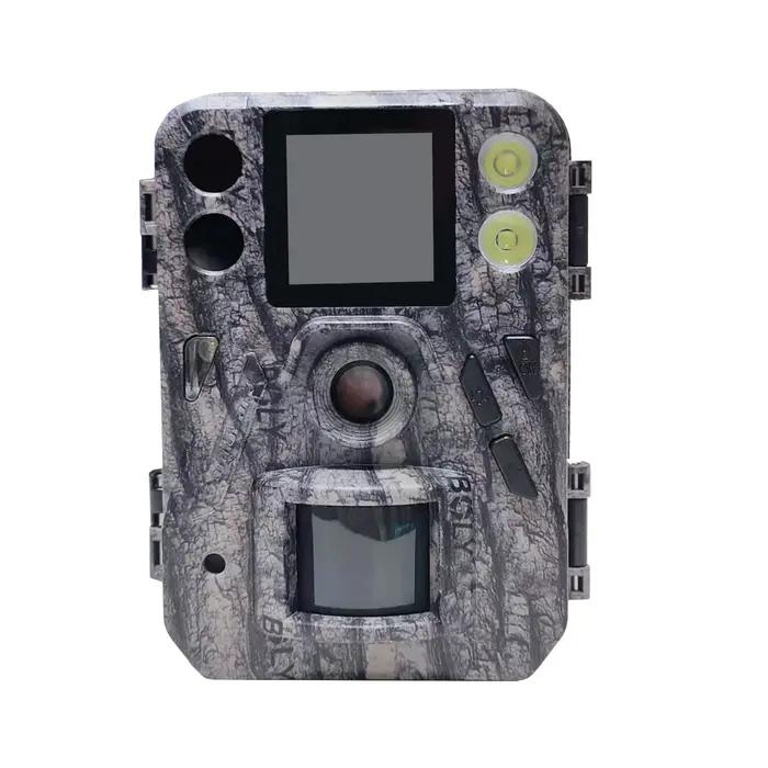 Caméra de chasse BolyGuard Trail Cam 4K 30fps SG520-Plus Double Flash (IR noir 940nm et LED blanc) Portable pour la faune en extérieur