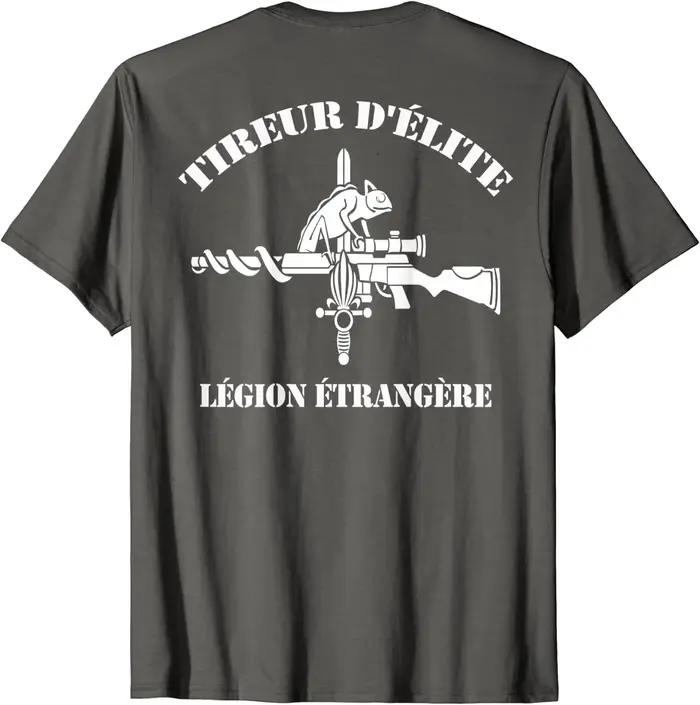 T-shirt de sniper des forces spéciales de la légion étrangère française Été Coton À Manches Courtes O-cou Hommes