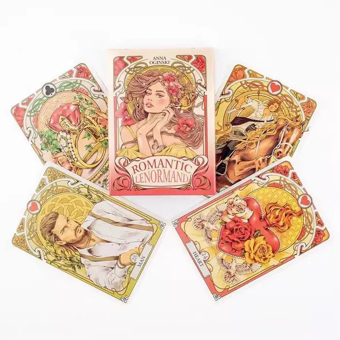 Cartes Oracle Lenormand romantiques thème nature fantaisie profession sport 37 pièces occasions fêtes jeux sociales célébrations