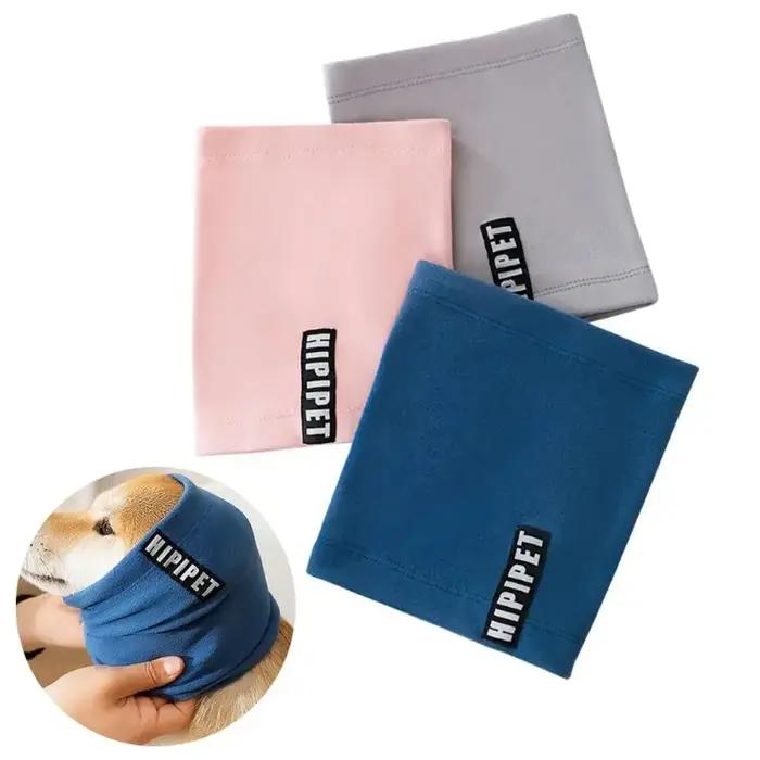 Cache-oreilles de toilettage doux et chaud pour chiens, anti-bruit, manchon pour séchage par soufflage, chapeau en tissu pour animaux de compagnie, toilettage et bain