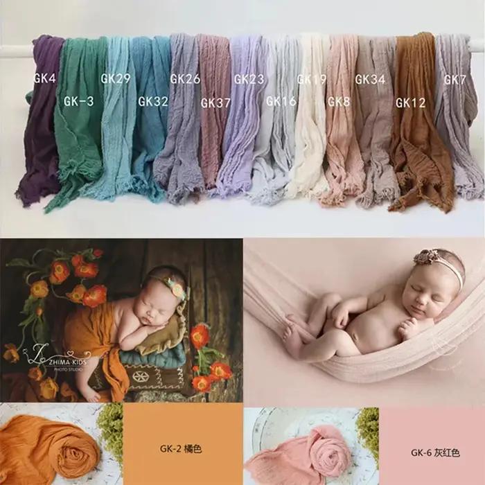 Accessoires de photographie professionnels extensibles pour nouveau-nés, enveloppes en gaze de coton