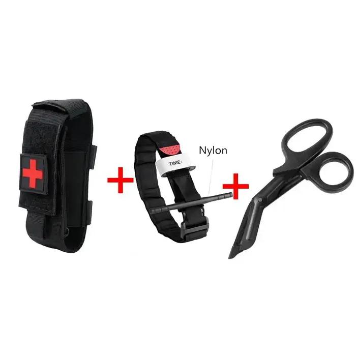 Trousse de premiers secours militaire tactique, garrot, ensemble de survie, support de soins infirmiers, équipement médical, sac à ciseaux, équipement de plein air