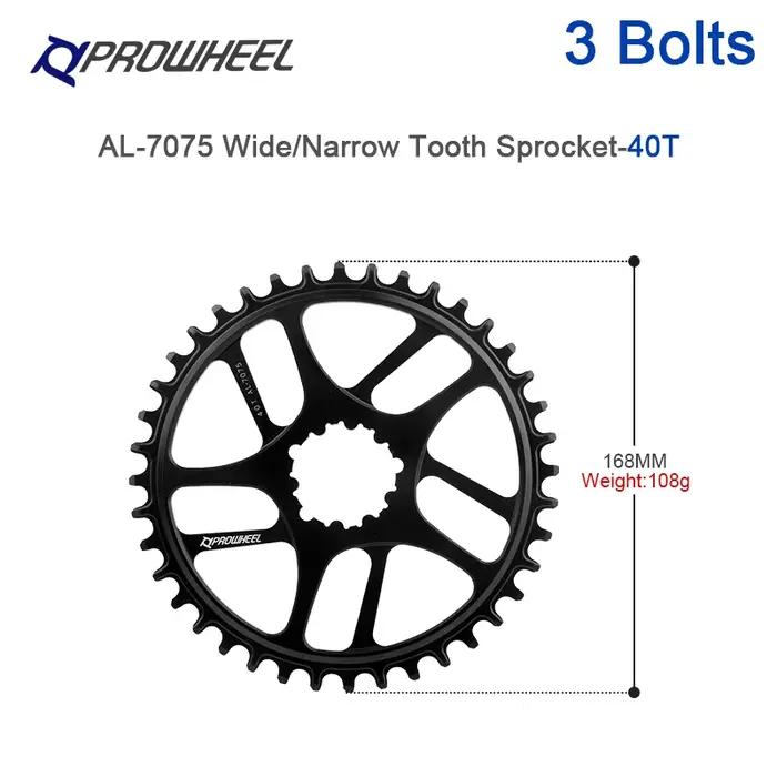 Chaîne de vélo DMA à 3 boulons avec pignon étroit/large en alliage d'aluminium AL-7075 pour vélos de route options colorées 34T 40T 42T 44T 46T 48T 54T