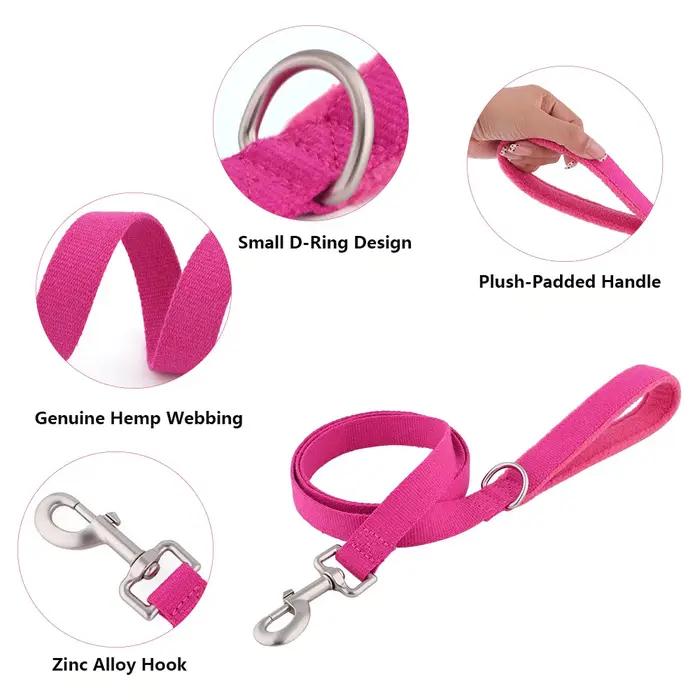Ensemble collier et laisse pour chien Macaron, collier respirant en coton et lin pour animaux de compagnie, laisse pour petits, moyens et grands chiens, fournitures pour animaux de compagnie