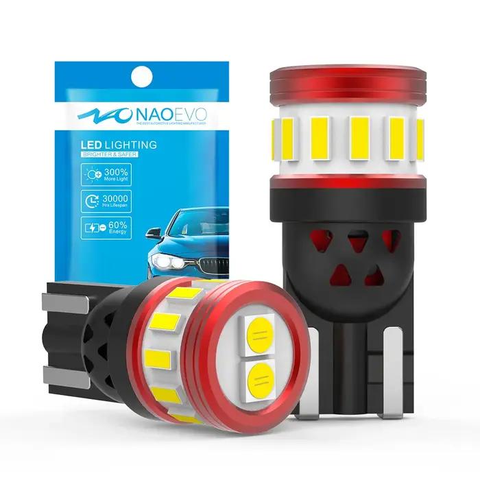 NAO W5W T10 LED lumières 5W5 Ultra lumineux Anti-erreur CANBUS Auto lampe 12V puce voiture intérieur plaques d'immatricu