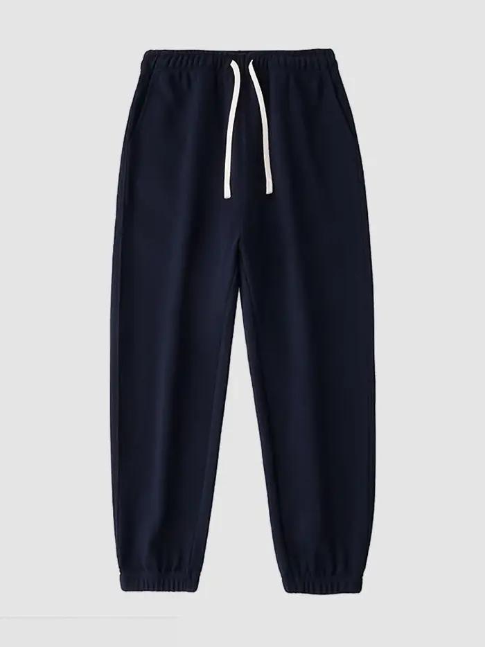 65% coton sergé Baggy décontracté survêtement pantalon hommes 380g Anti-rides vêtements de travail