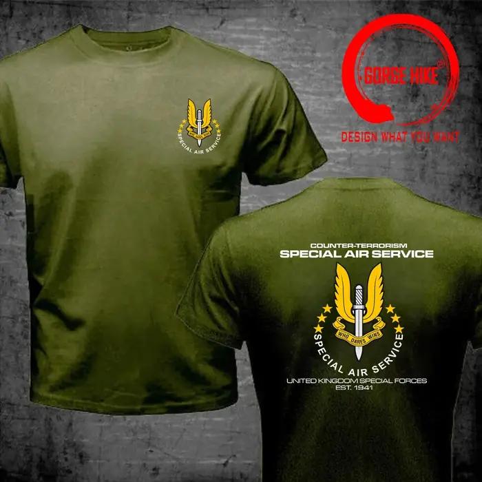 T-shirt du service aérien spécial SAS Who Dares Wins pour hommes, t-shirt des forces spéciales brita