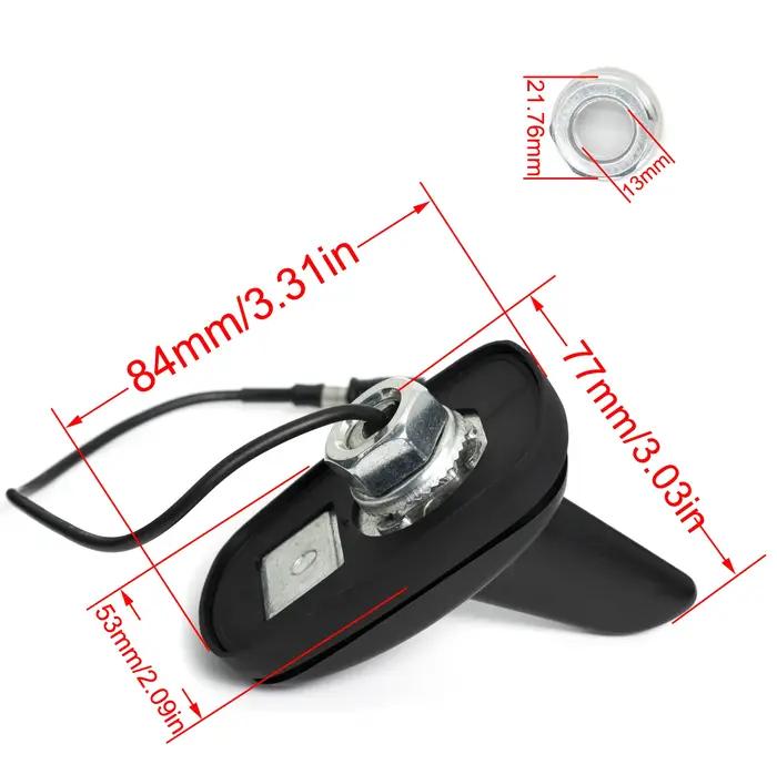 Antenne de toit de voiture à aileron de requin noir, Base aérienne indispensable AM FM avec prise po