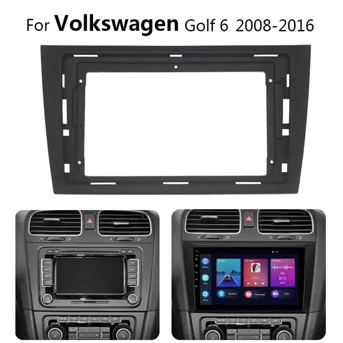 Kit de cadre d'autoradio 9 "2 Din pour Volkswagen Golf 6, 2008-2016, unité principale stéréo automat