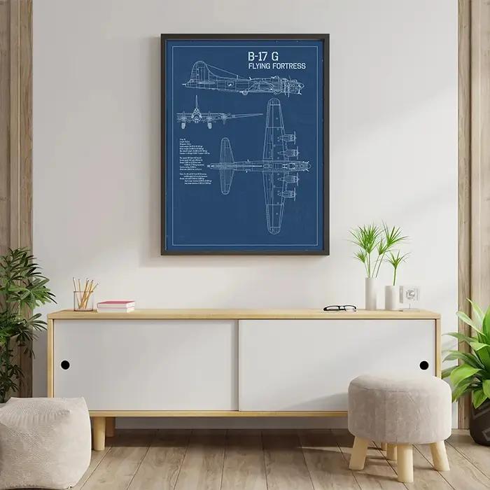 Affiche d'avion de l'armée de l'air, imprimés brevetés Airbus, plan d'aviation de chasse, peinture sur toile, images d'art murales, décoration de maison