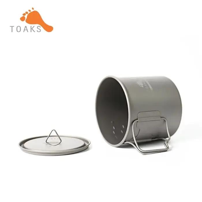 TOAKS 650ml Pot titane tasse ultraléger vaisselle extérieure Camping tasse équipement de Camping POT