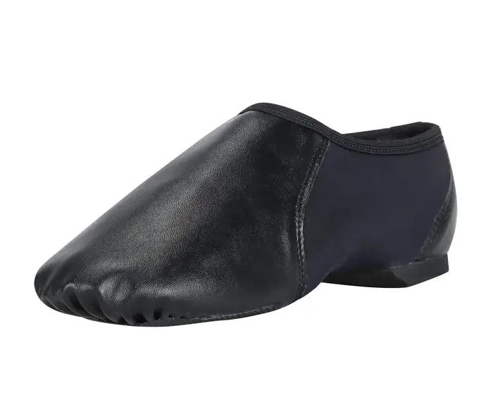 Chaussure de jazz à enfiler avec élastique circulaire pour chaussures de danse pour femmes et hommes
