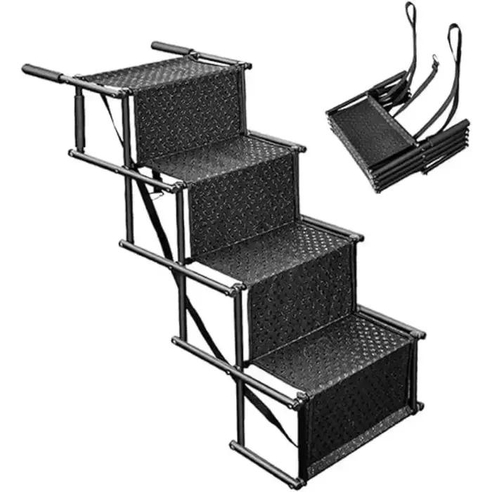 Rampes pliantes portables pour animaux de compagnie avec sangle, escalier pour chien à 4 marches, ra