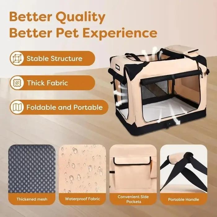 Cage de transport pliable pour chien et chat