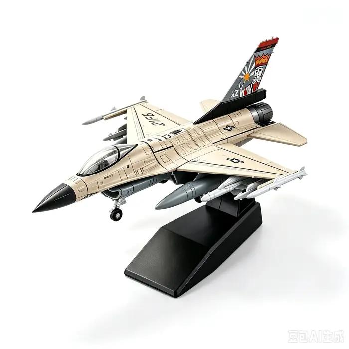 Modèle d'avion de chasse F-16 Fighting Falcon 1:72, réplique d'avion militaire en alliage et plastiq