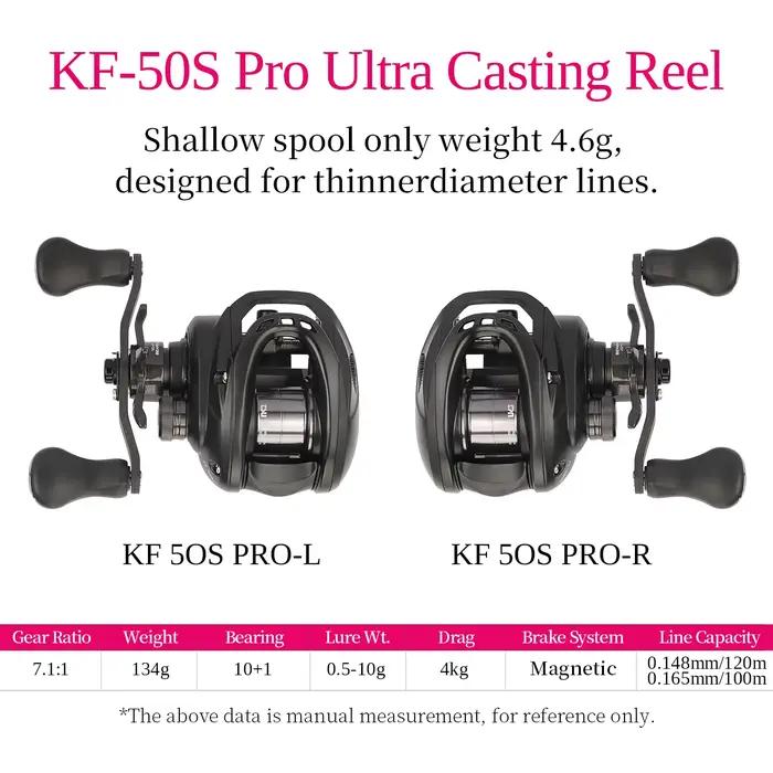 TSURINOYA – moulinet de pêche Baitcasting ultraléger 135g, 6.1g, Dark Wolf 50S 7.1:1, bobine peu pro
