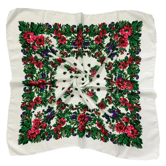 Foulard Imprimé Floral Rétro pour Femme