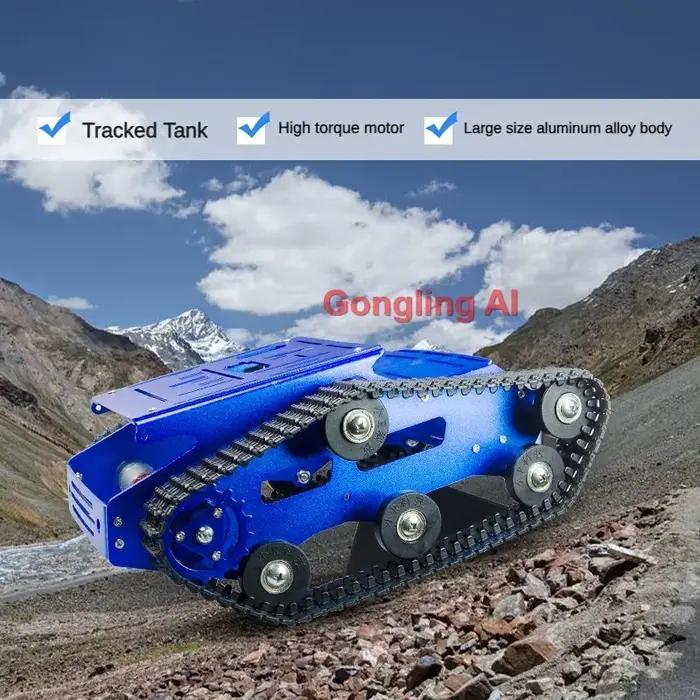 Chassis de Voiture Robot Intelligent en Alliage d'Aluminium Plateforme Spacieuse Moteurs 2WD Compatible avec Arduino Raspberry Pi Kit de Bricolage Robot Telecommande Occasions Speciales