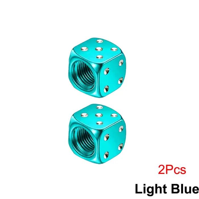 DSYCAR 2/8 pièces bouchons de Valve de pneu en aluminium tige de roue de dés