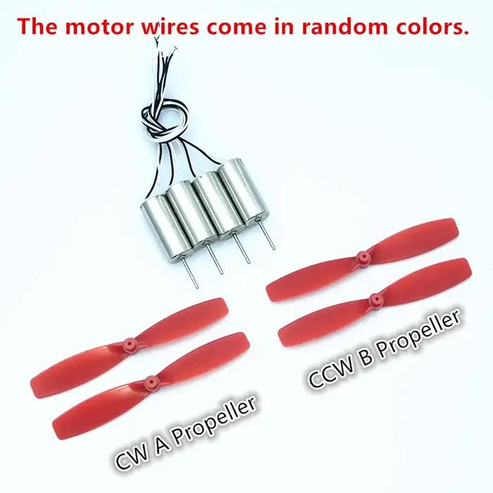 4 x bricolage DC3.7V 50000 tr/min 716 tasse creuse sans noyau haute vitesse CW CCW moteur avec 4x50M