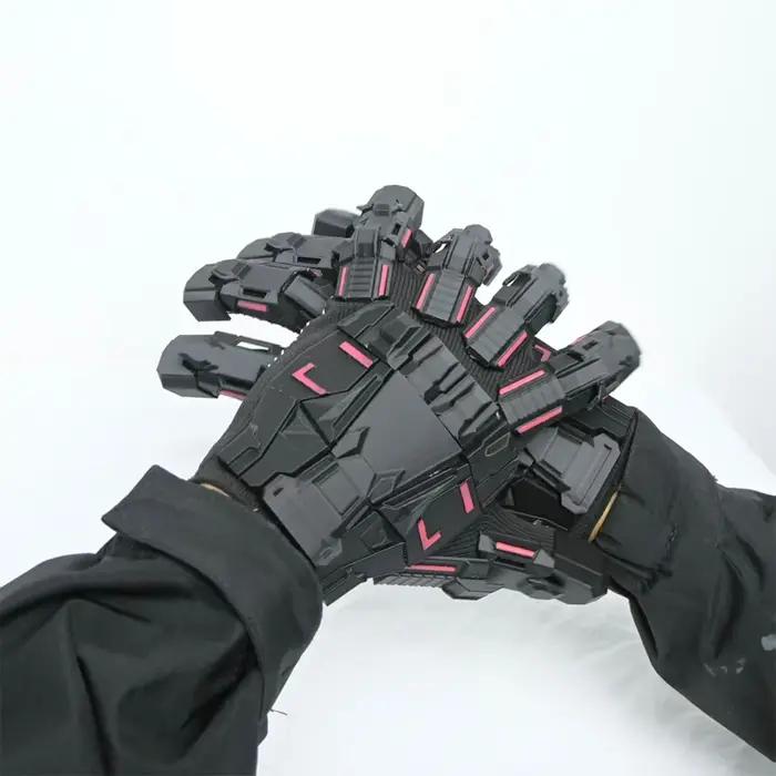 Gants armure tactique cyberpunk mécanique protection équipement tir airsoft cosplay Halloween