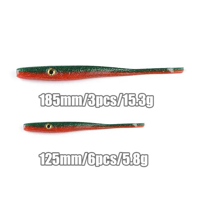 Supercontinent Crazy Slug 185mm/3 pièces 125mm/6 pièces leurre de pêche souple bar appât artificiel