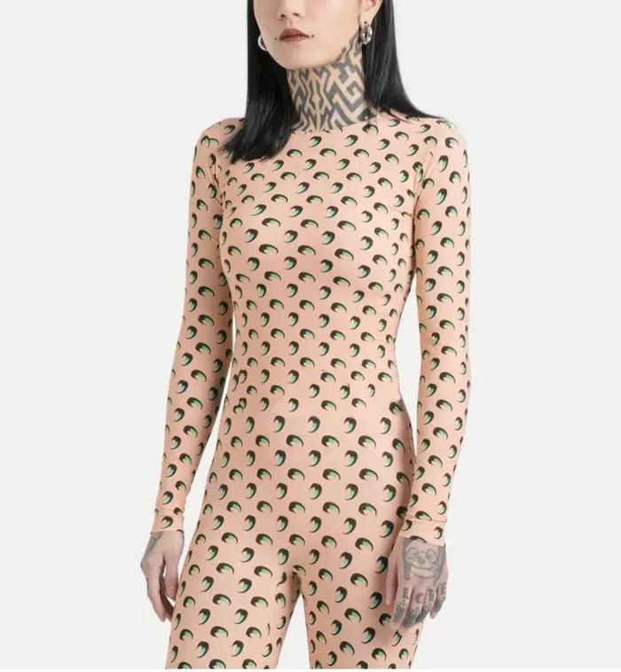 Combinaison Y2K à imprimé lune pour femme