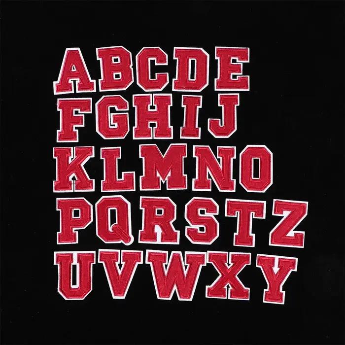 Broderie de lettres de l'alphabet anglais pour vêtements