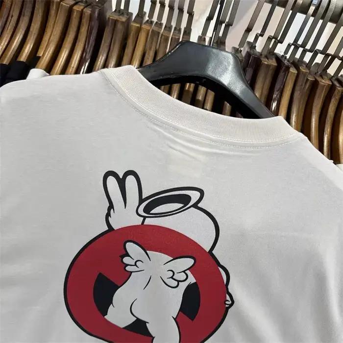 SAINT Mxxxxxx T-shirts à manches courtes avec imprimé petit ange pour hommes et femmes, t-shirts décontractés blancs