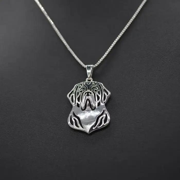 Bijoux pour chiens pour femmes, collier en métal de saint Bernard pour filles