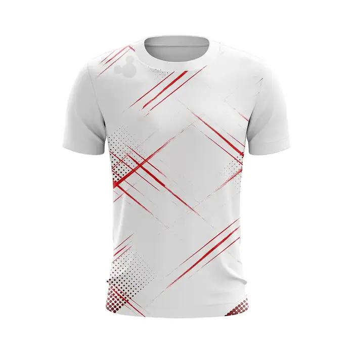 T-shirt personnalisé pour hommes en polyester, design minimaliste et respirant, parfait pour les fans de jeux vidéo et de sport, disponibles en plusieurs tailles et couleurs pour toutes les occasions