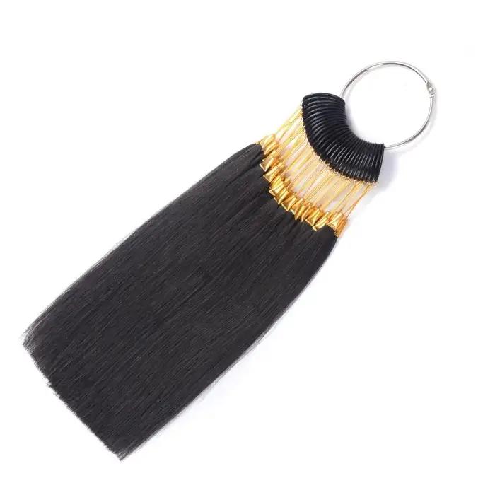 Anneaux de couleur de cheveux, échantillons de graphiques de cheveux humains, test d'échantillons de couleur pour Salon de coiffure, pratique de teinture, 30 pièces/ensemble