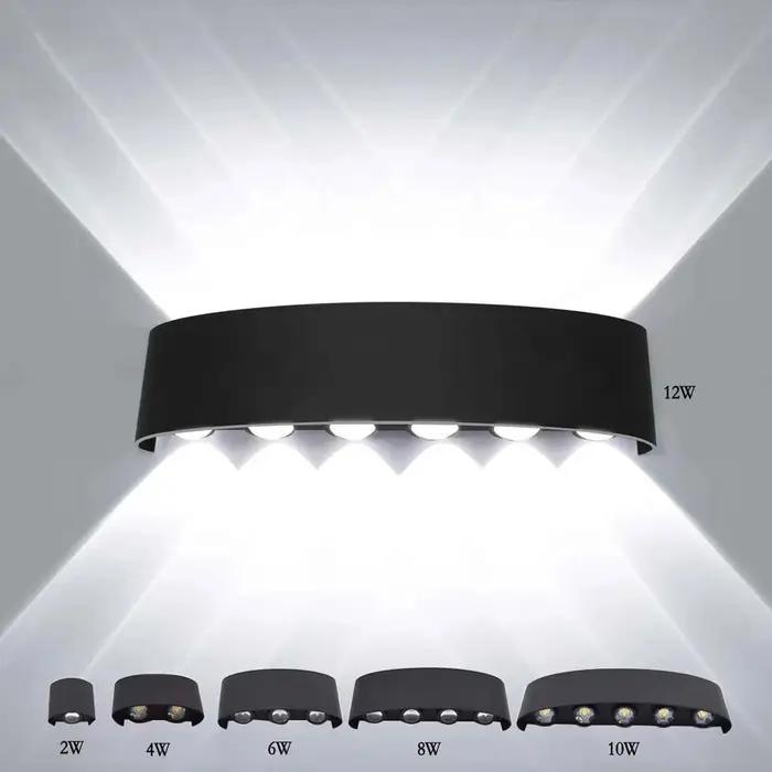 Mur LED lumière IP65 extérieur étanche jardin clôture en aluminium intérieur mode applique pour cham