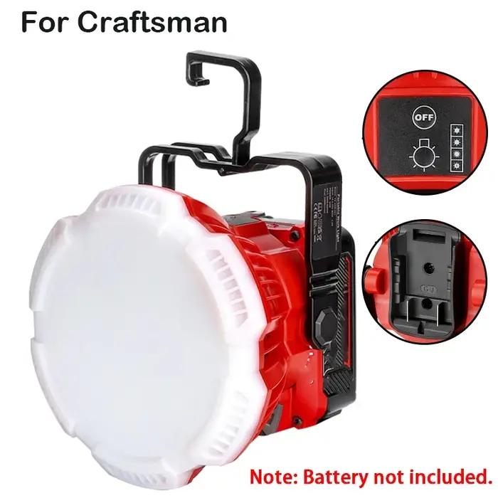 Lampe de travail LED Portable 24W 2400LM avec crochet pour batterie au Lithium Makita/Bosch/Dewalt/Milwaukee/Black Decke