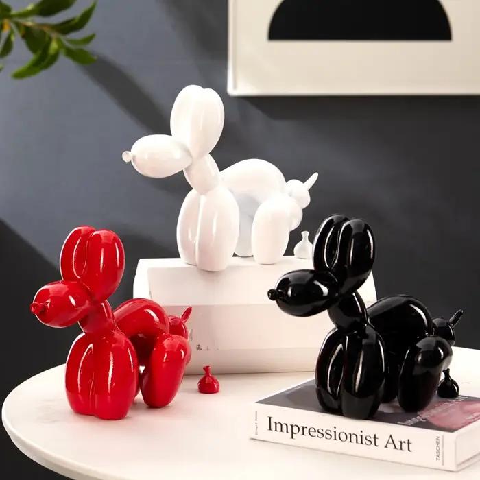 Vilead-Statue Pop Art en résine avec ballon drôle