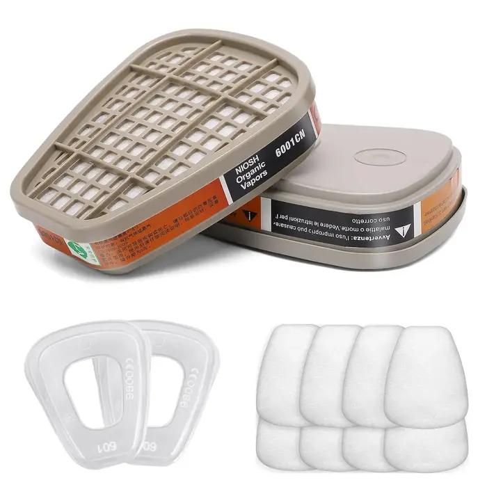 Cartouches de charbon actif 6001 pour masques respirateurs 6100 6200 7501 7502 6502 6800 FF402 protection gaz organique sécurité travail occassions spéciales