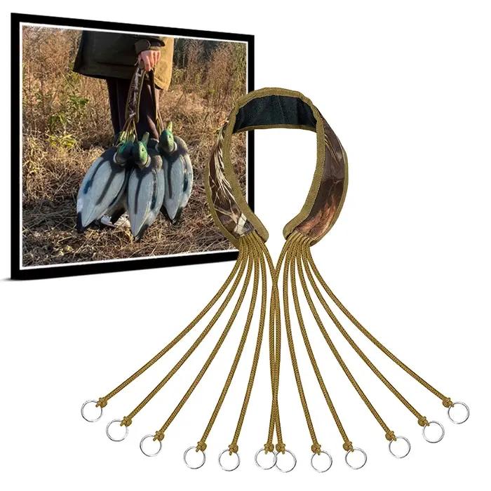 Lanière GUGULUZA durable avec 12 anneaux coulissants pour transport de leurres canards et oies