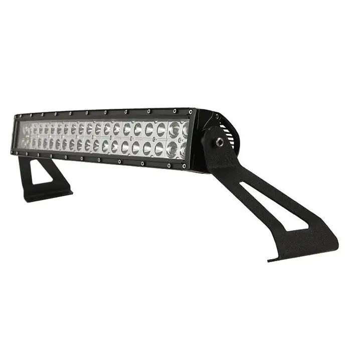 Supports de pare-brise supérieur de voiture tout-terrain, barre lumineuse LED incurvée de 50 pouces,