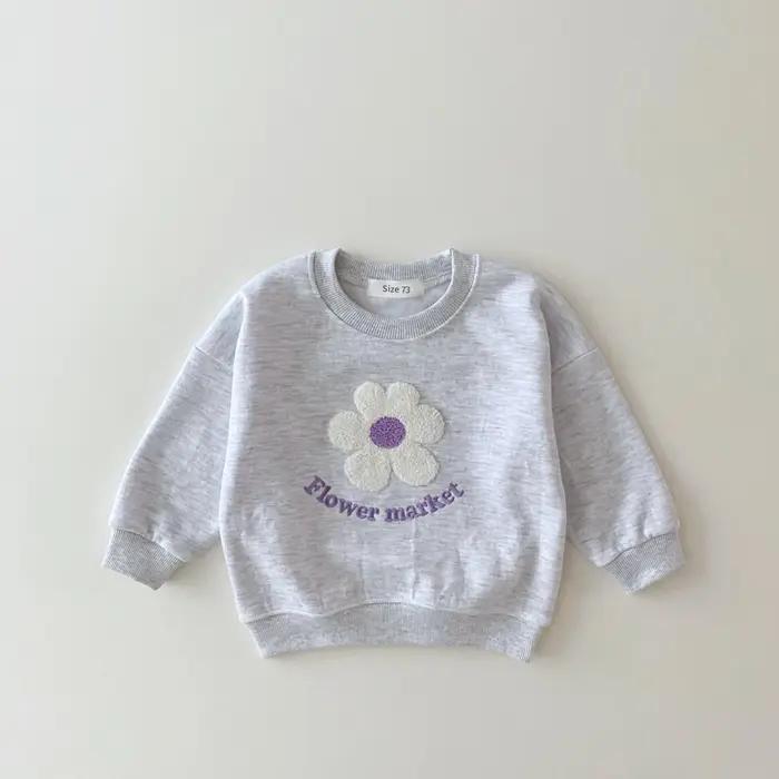 Automne bébé filles vêtements ensemble fleur lettre imprimer pull haut + pantalon enfants vêtements