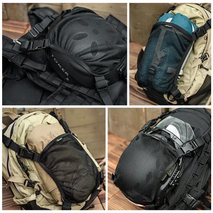 Filet de camouflage pour casque tactique - Poche de rangement Molle multifonction pour équipement de chasse