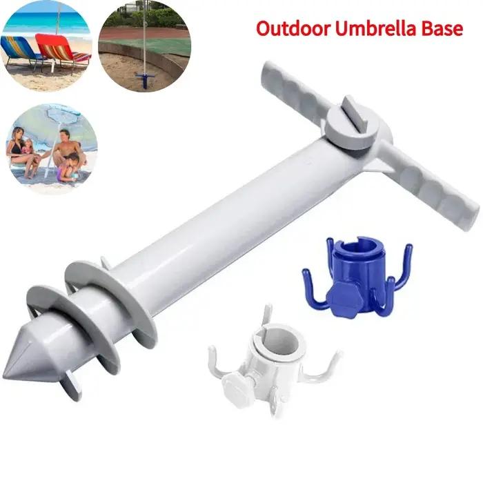 Support de parapluie de plage rotatif avec inserts de crochet, équipement de prise de parapluie en s