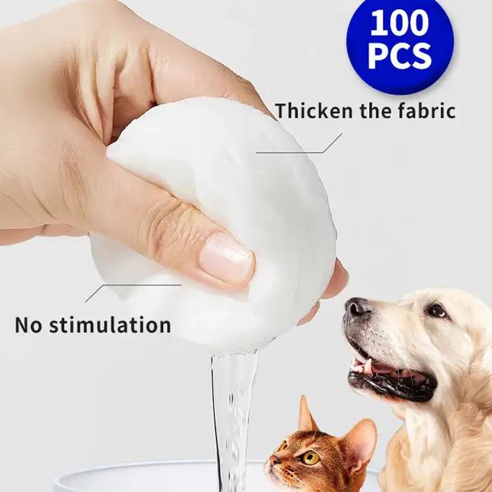 100 lingettes nettoyantes pour les yeux des chiens et des chats