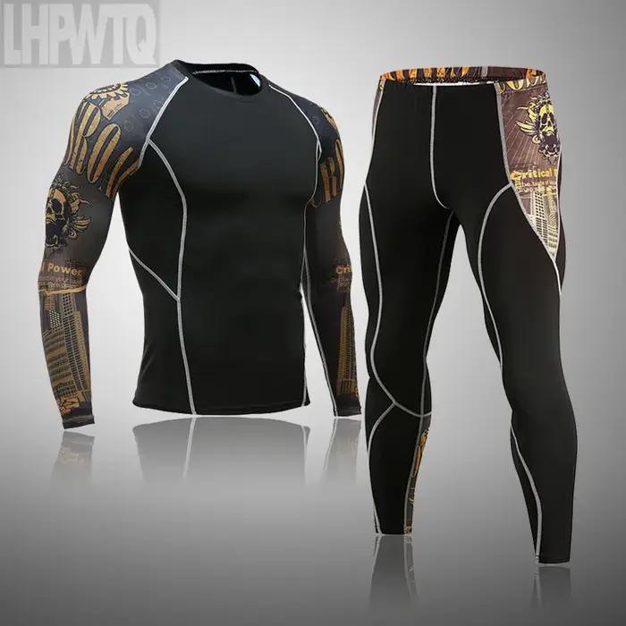 Ensemble de sous-vêtements thermiques de Ski pour hommes moto 4 saisons Ski couches de Base chaudes vêtements de sport