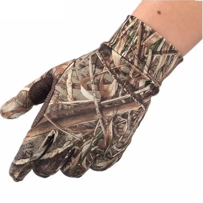 Gants tactiques écran tactile pleine main chasse pêche airsoft camouflage élastique anti-dérapant outdoor